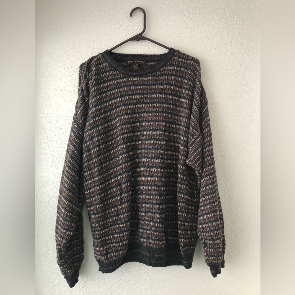 Vintage striped liberty sweaters oversized sweater. XXL. Made in USA.
